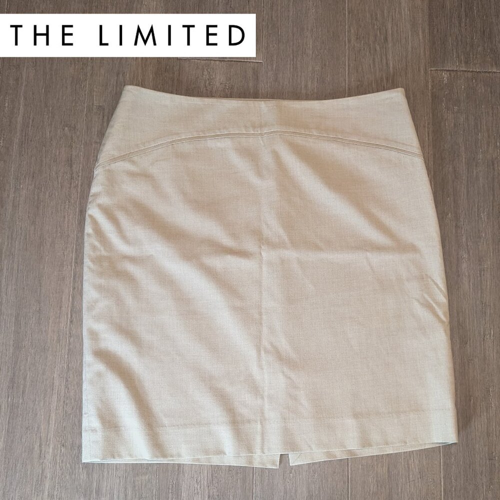 The Limited, Mini Pencil Skirt, Light Tan, Sz 14